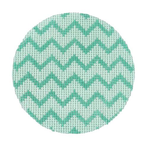 Bright Disk Letter - Turquoise Zigzag