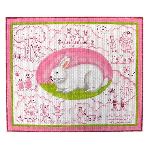 Bunny Toile - Pinks