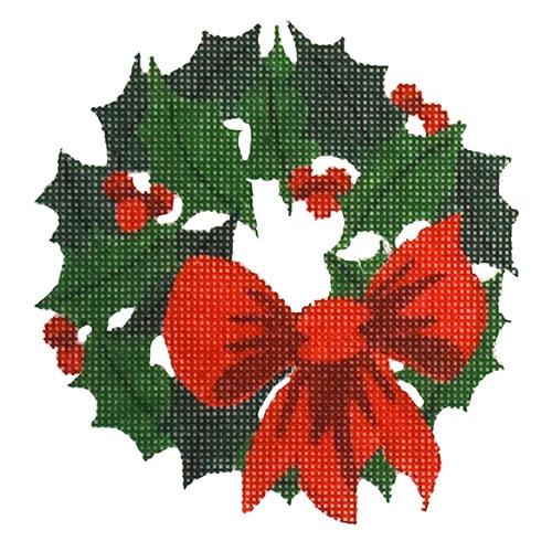 Christmas Ornament - Holly Wreath