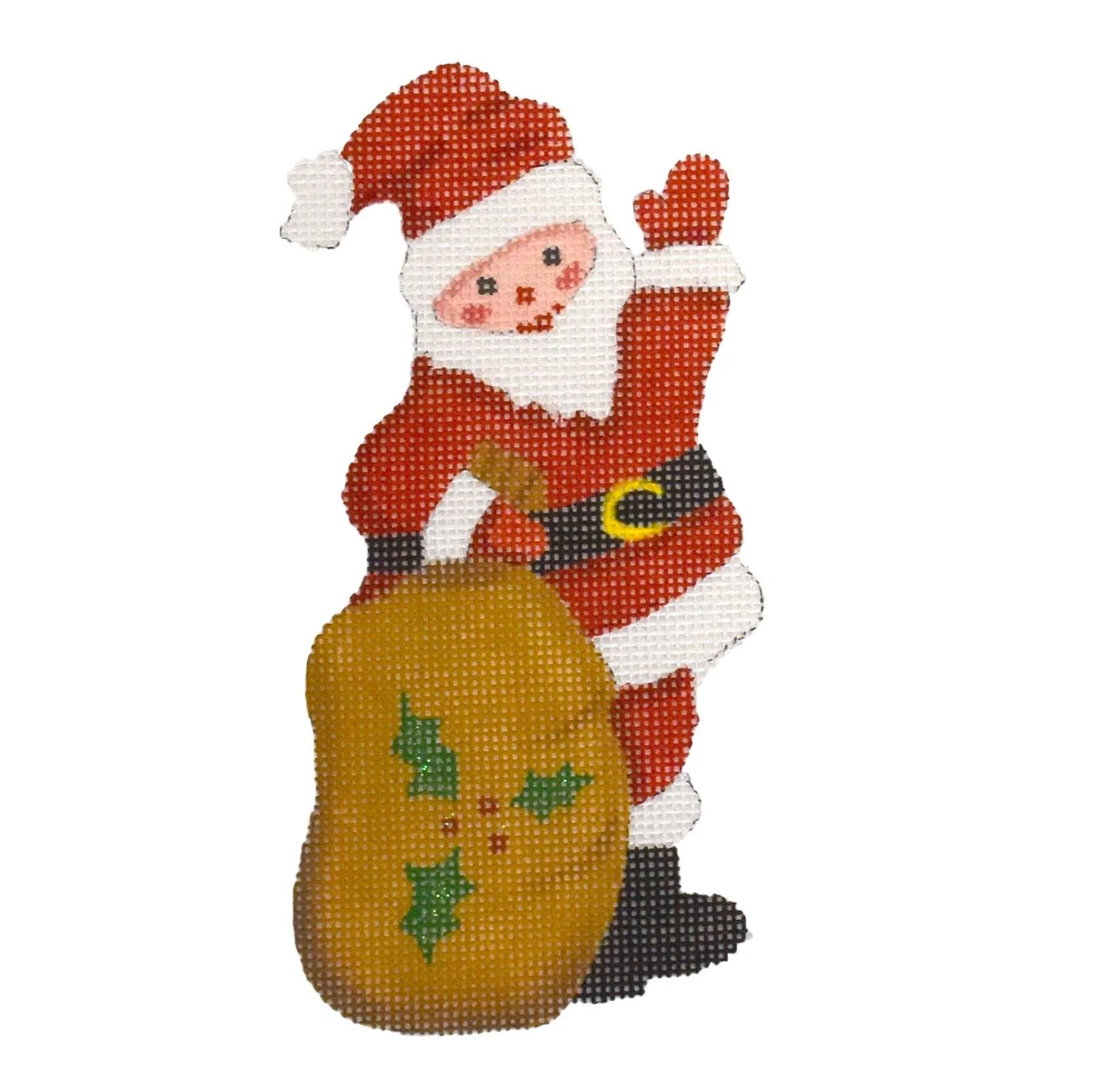 Christmas Ornament - Jolly Waving Santa