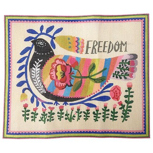 Freedom Dove with Flowers on 18 - Carolyn Gavin