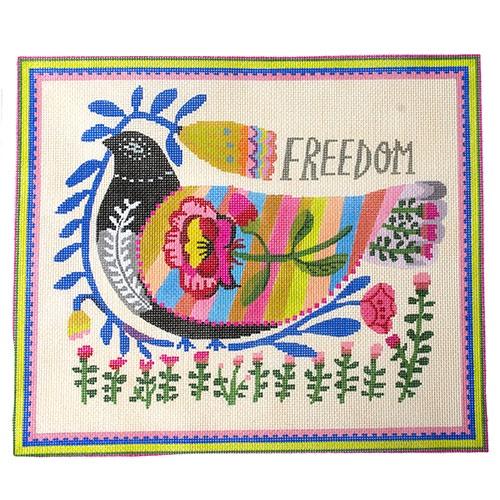 Freedom Dove with Flowers on 13 - Carolyn Gavin