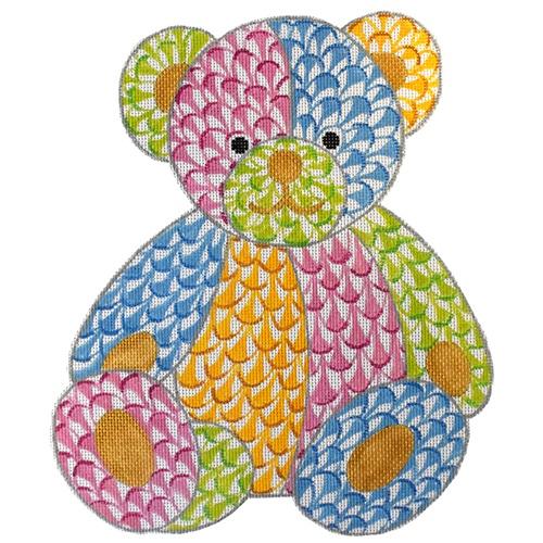 Herend Style Teddy Bear - Patchwork Multi