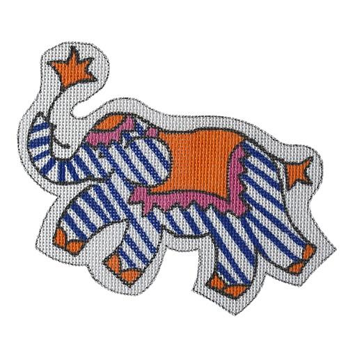 Mini Elephant - Peri Stripes w/Orange & Pink