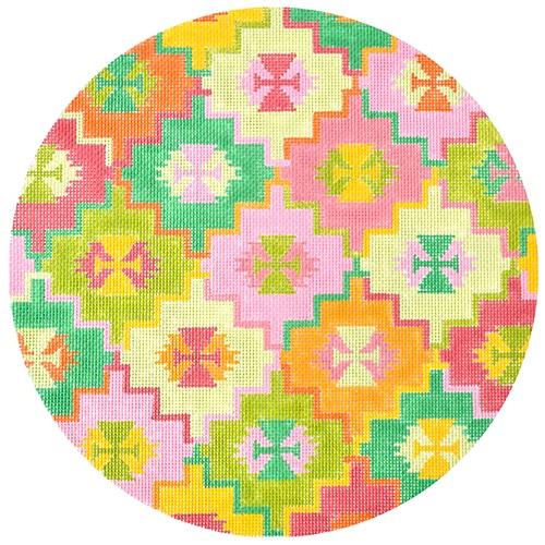 Kilim Round - Summer Melons Palette
