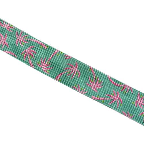 Lilly Inspired Hot Pink Palm Trees on Jade Belt