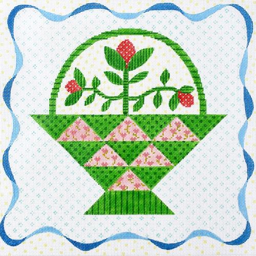Quilt Basket of Flowers