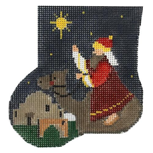 A Child is Born Mini Sock with Camel Insert