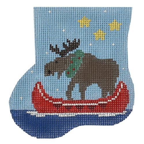 Moose, Canoe with Moose
