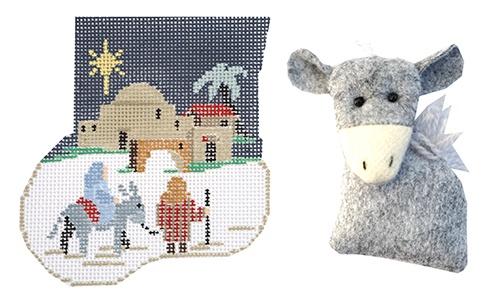 Traveling to Bethlehem Mini Sock with Donkey Insert