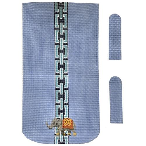Elephant on Blue Trifold Purse