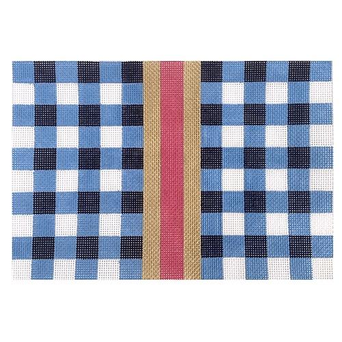 Gingham Clutch - Blue