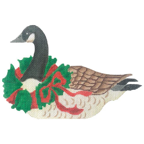 Christmas Ornament - Canada Goose with Wreath