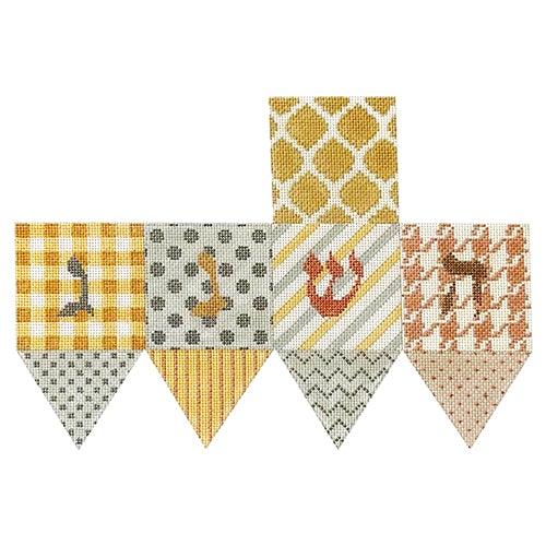 Dreidel - Patchwork of Patterns - Silvers, Golds, Rose Golds
