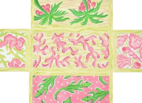 Lilly Inspired Lattice Patchwork Brick Cover - Pinks & Greens