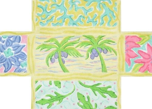 Lilly Inspired Lattice Patchwork Brick Cover - Blues Greens & Purples
