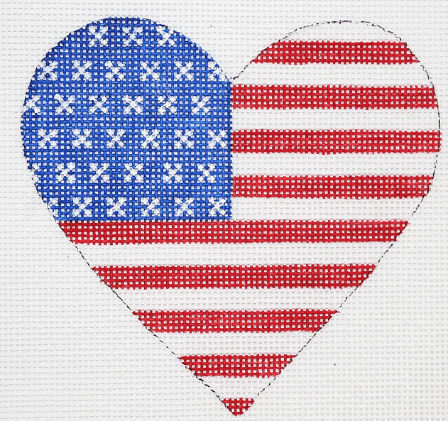 Mini Heart--American Flag