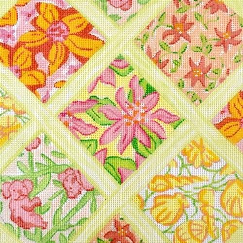 Lilly Lattice Patchwork Medium Square - Yellows