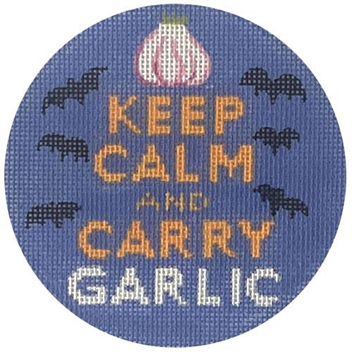 Keep Calm and Carry Garlic Round