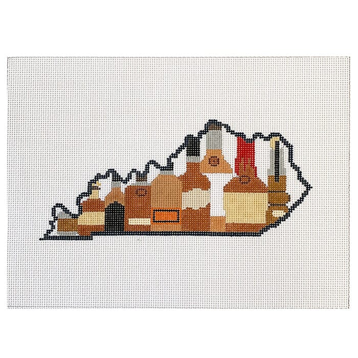 Kentucky Bourbon Bottles Pillow