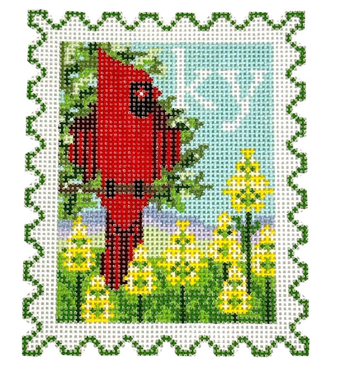 Kentucky State Bird & Flower Stamp with Stitch Guide