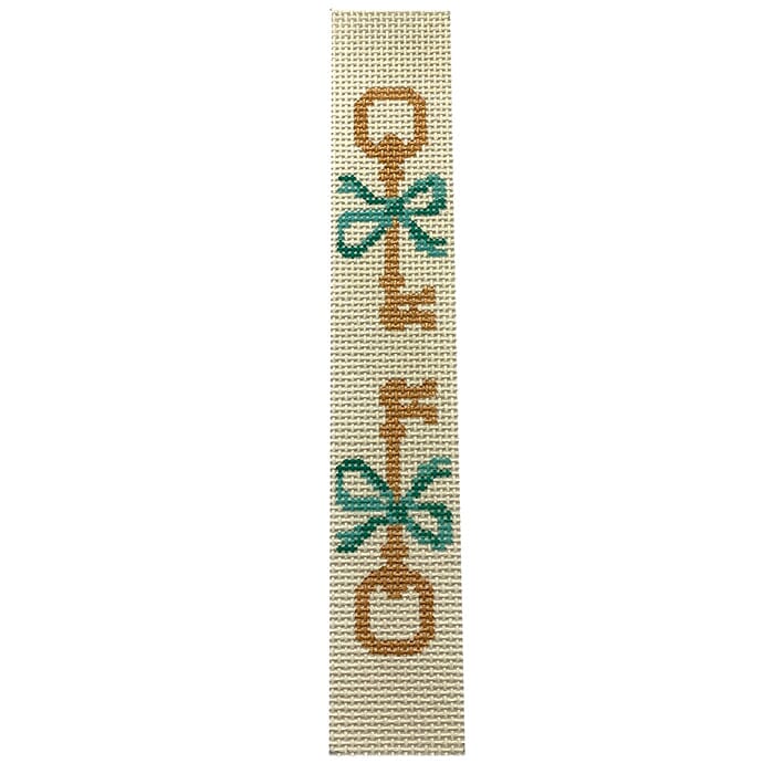 Key Keychain - Ivory & Green