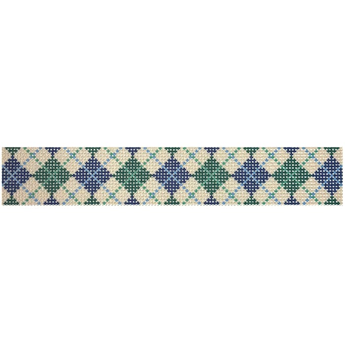 Khaki Argyle Key Fob