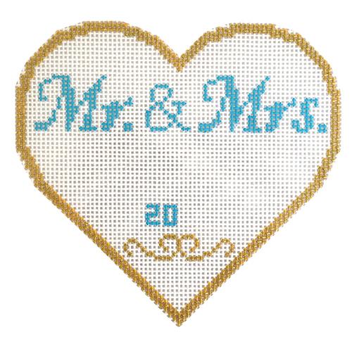Mr & Mrs Heart Ornament