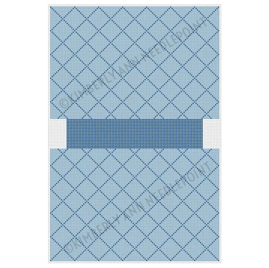 Quilted Bag - Blue with Mirror Letter Guide