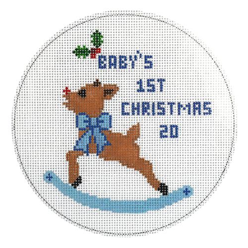 Rudolph Rocking Horse Ornament - Boy