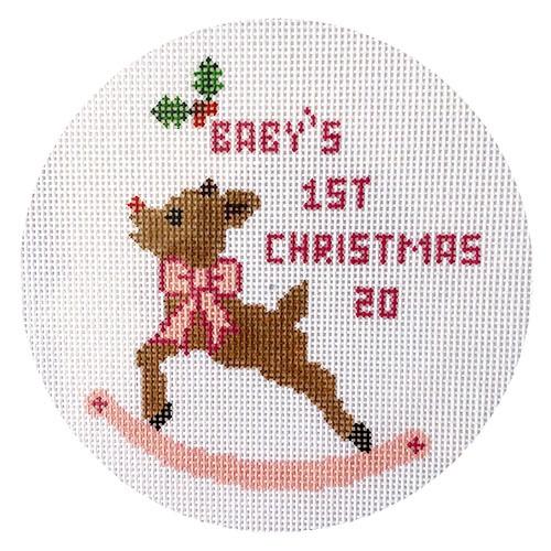 Rudolph Rocking Horse Ornament - Girl