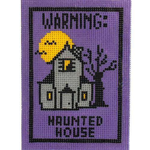 Warning Haunted House Ornament