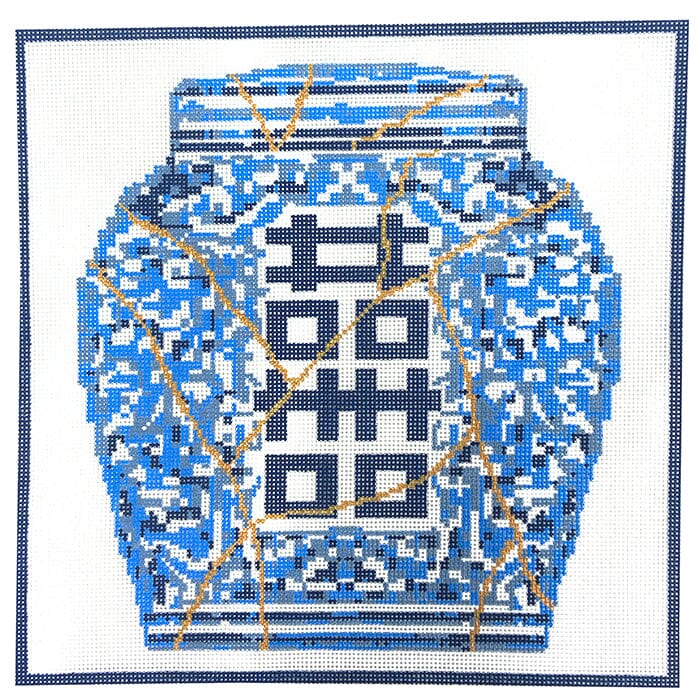 Kintsugi Ginger Jar Pillow