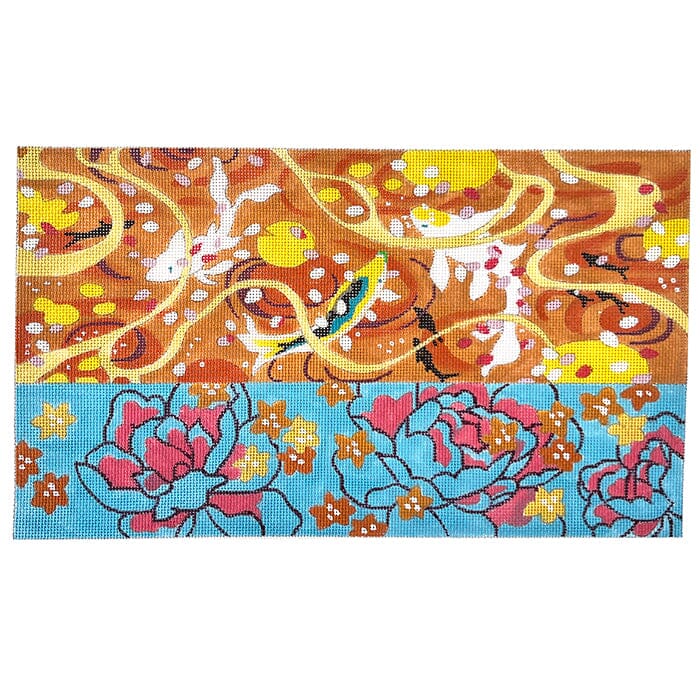 Koi Pond Clutch with Lotus Flowers