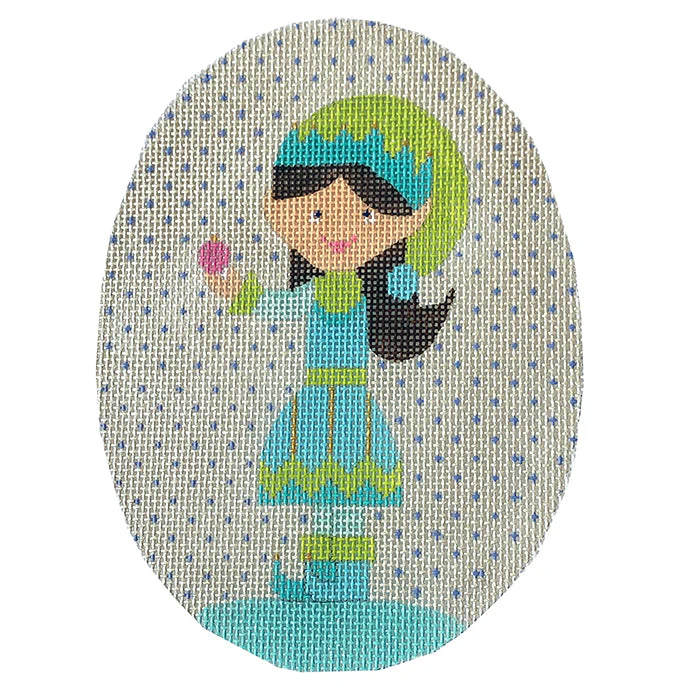 Kringle Belle Decorator Elf Oval