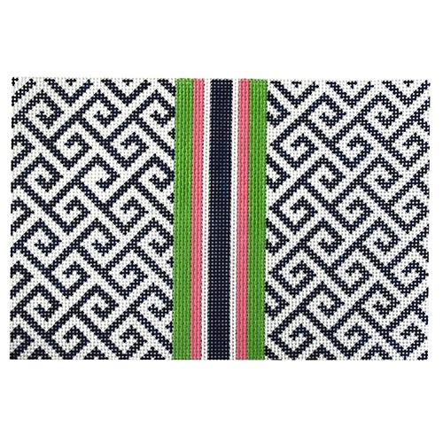 Blue, Green, Pink & Navy Clutch