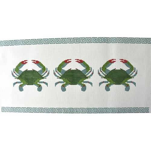 Three Crabs with Greek Key Border