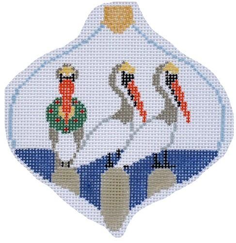 Pelican with Wreath Bauble