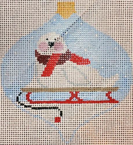 Seal on Sled Bauble