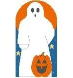 Ghost / Spooky Cat Button with Stitch Guide