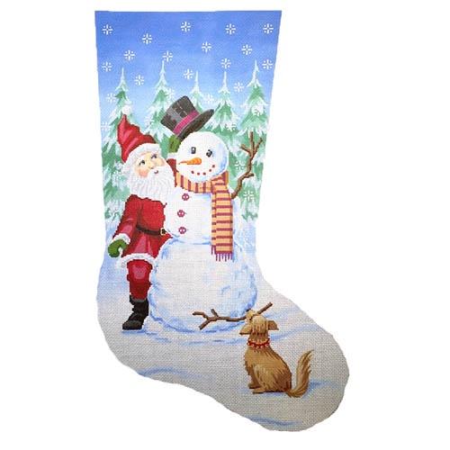 Santa and Snowman Stocking