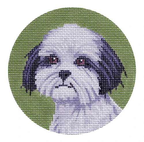 Shih Tzu on Green Ornament