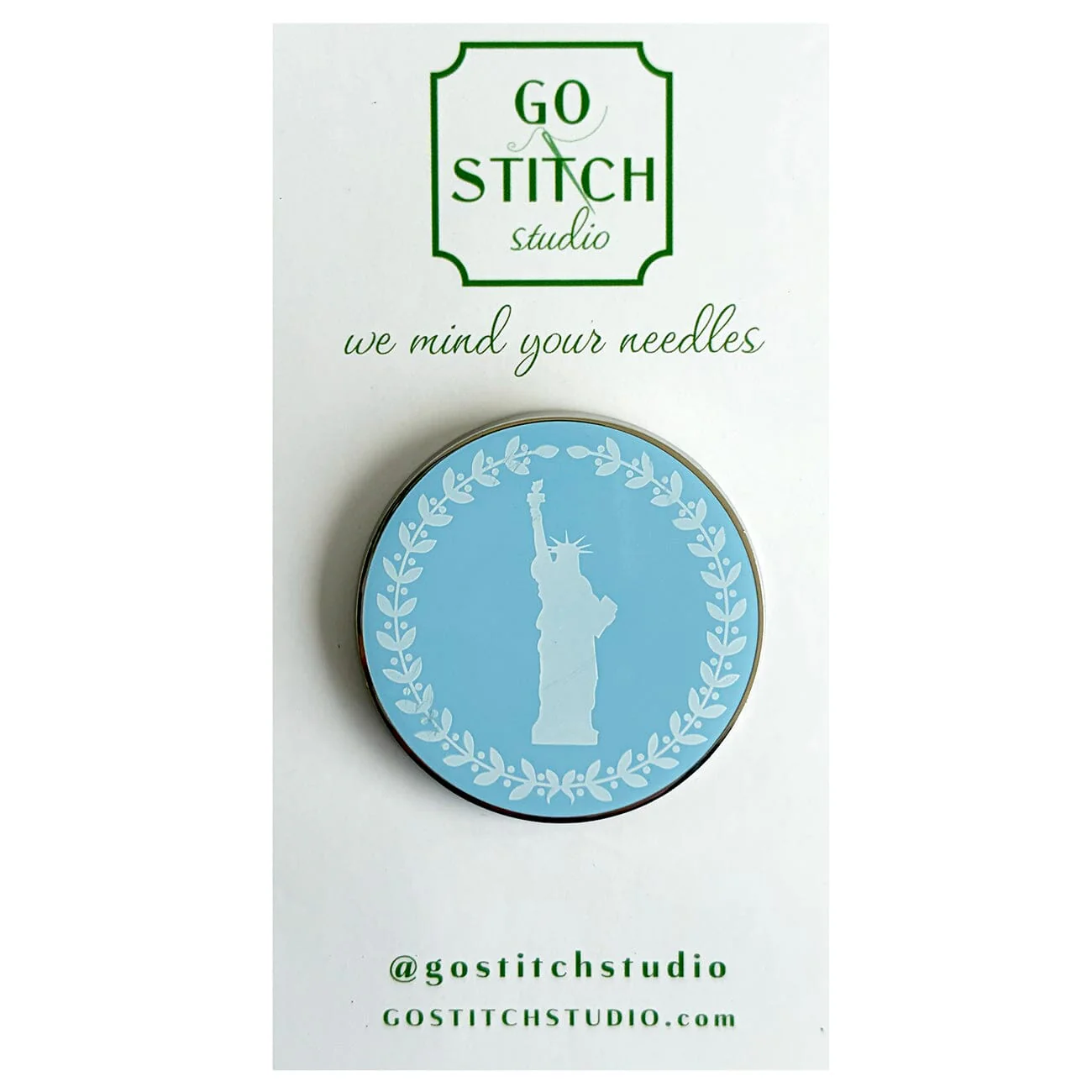 Lady Liberty Cameo Needle Minder