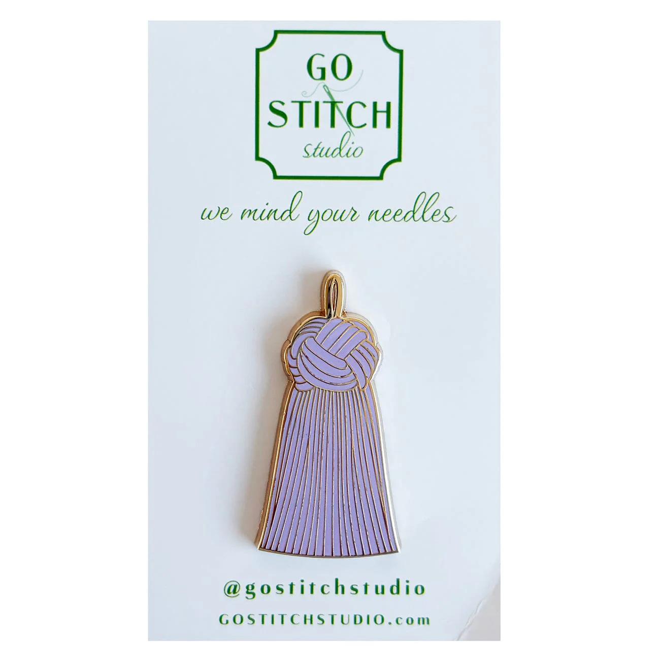 Lavender French Knot Tassel Needle Minder