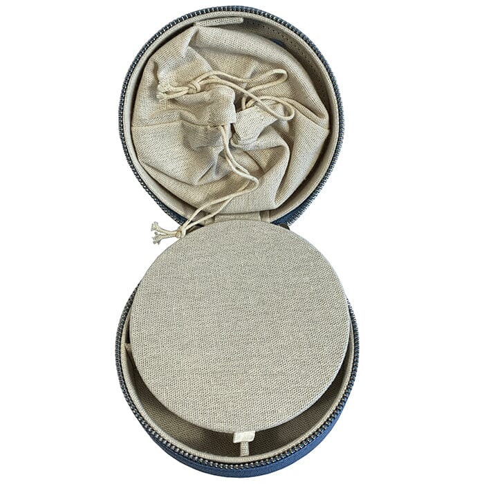 Leather 5" Round Jewelry Box - Lilac - Image 4