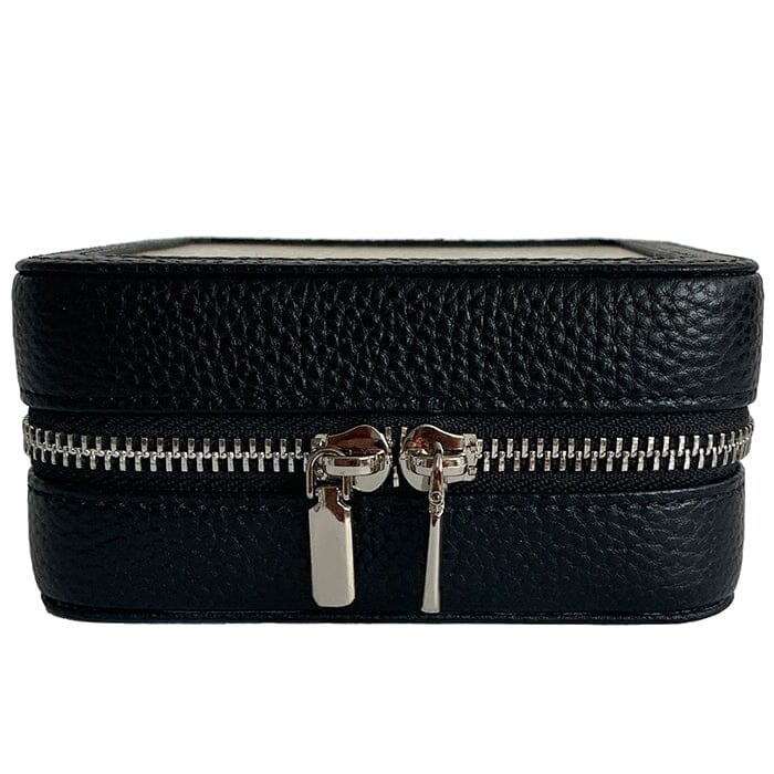 Leather 5" Square Jewelry Box - Onyx - Image 2