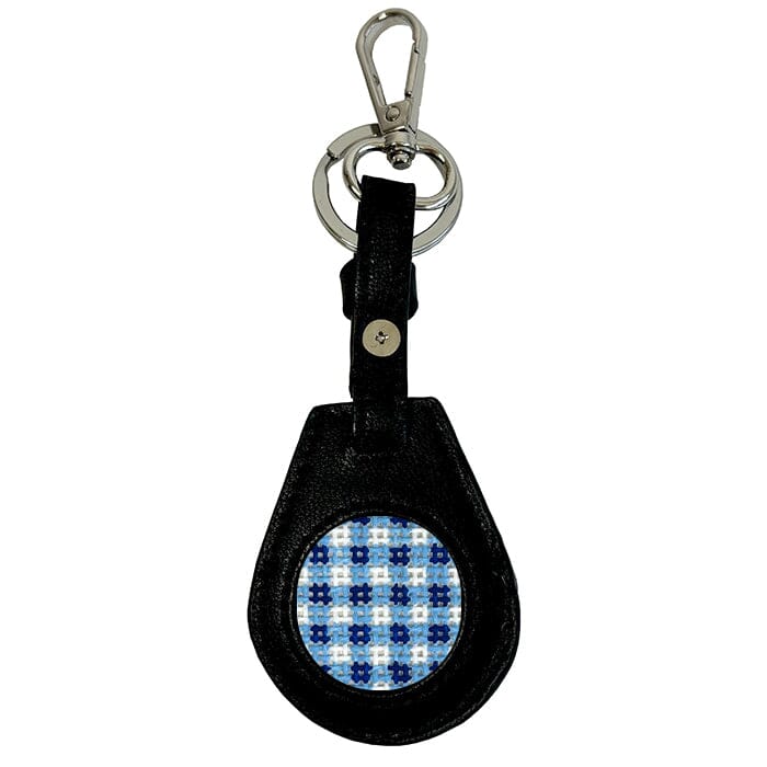 Leather Air Tag Key Fob - Black