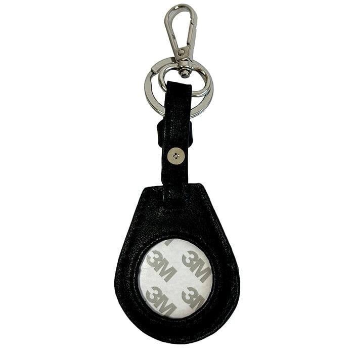 Leather Air Tag Key Fob - Black - Image 2