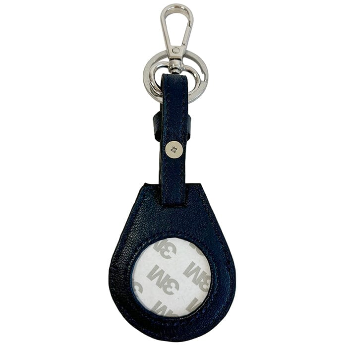 Leather Air Tag Key Fob - Navy - Image 2