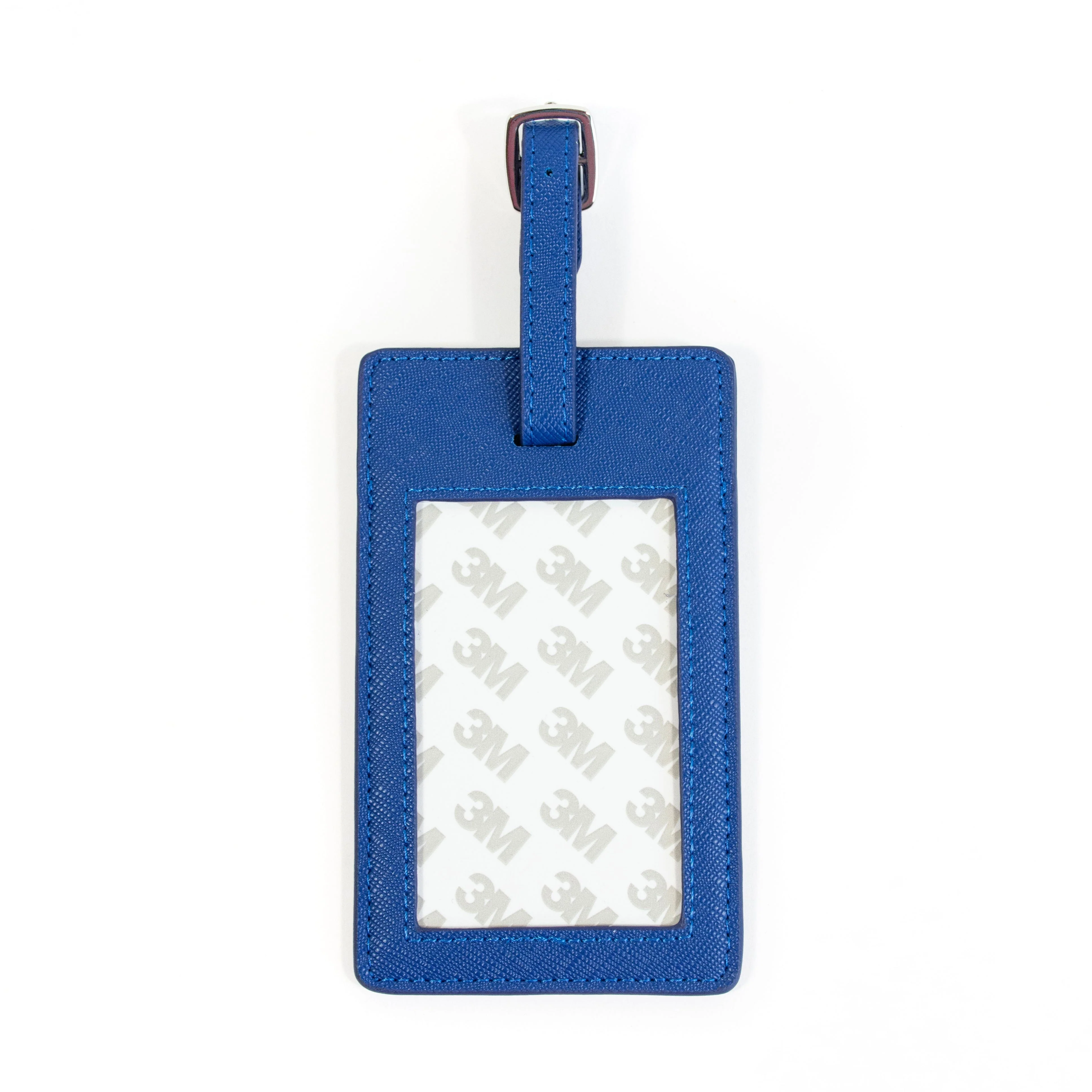 Saffiano Leather Bag Tag - Blue - Image 2